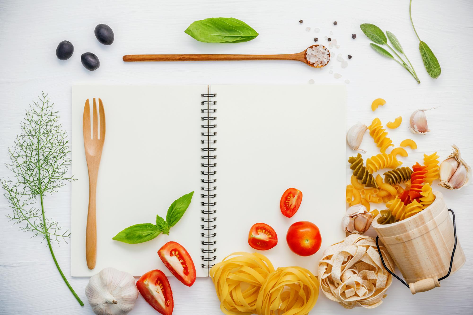 Collage di piatti veloci e appunti di ricette